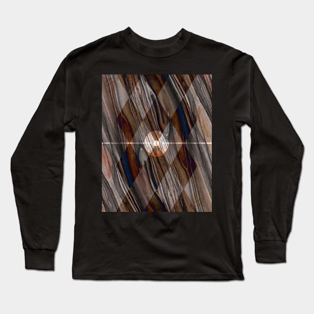 Abstract Wood Texture Pattern Long Sleeve T-Shirt by StudioGrafiikka